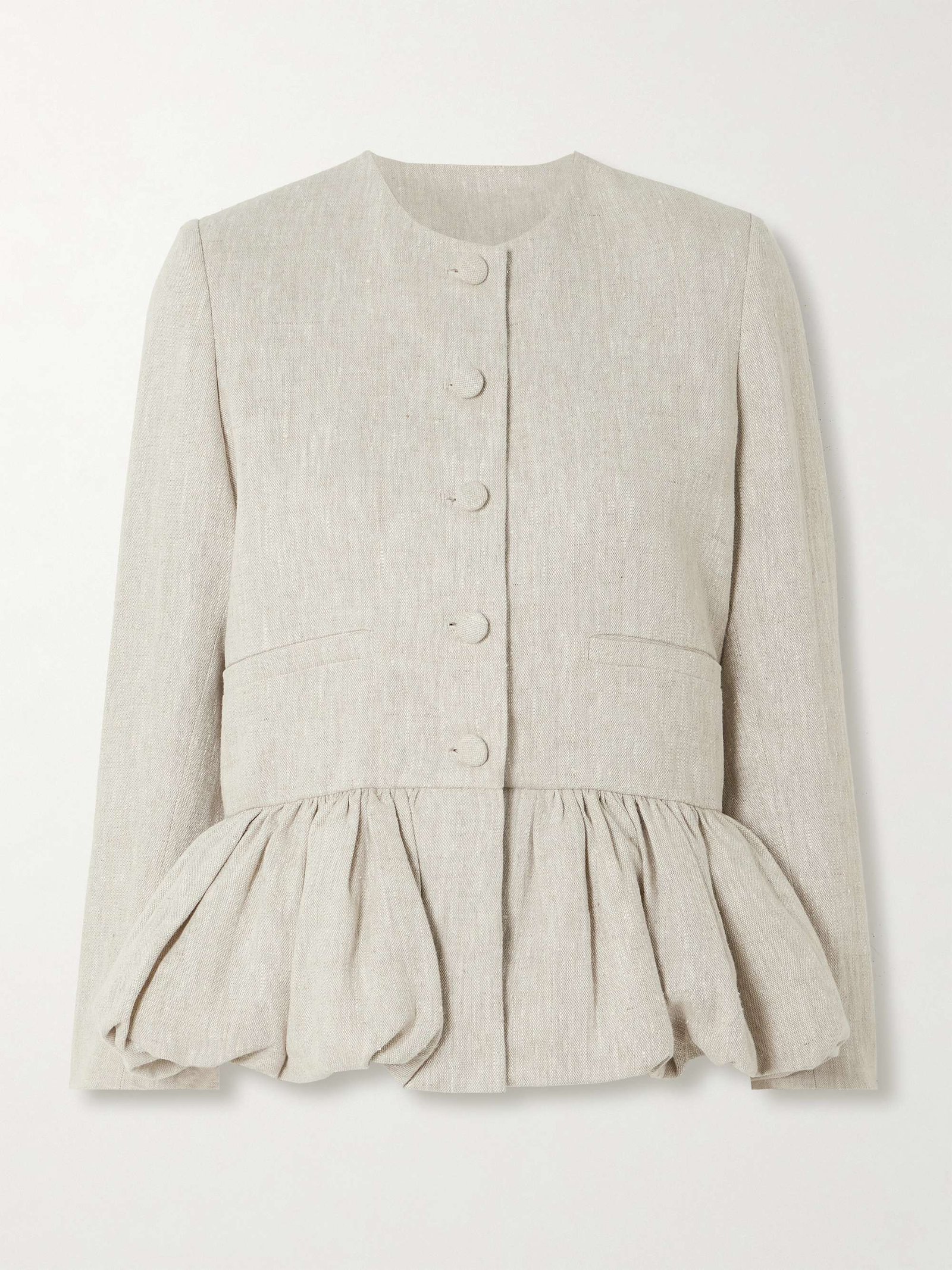 Linen Peplum Jacket