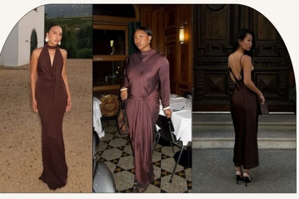 23 Brown Satin Dresses That Are Incredibly Rich-Looking and Are Set to Replace Your LBD