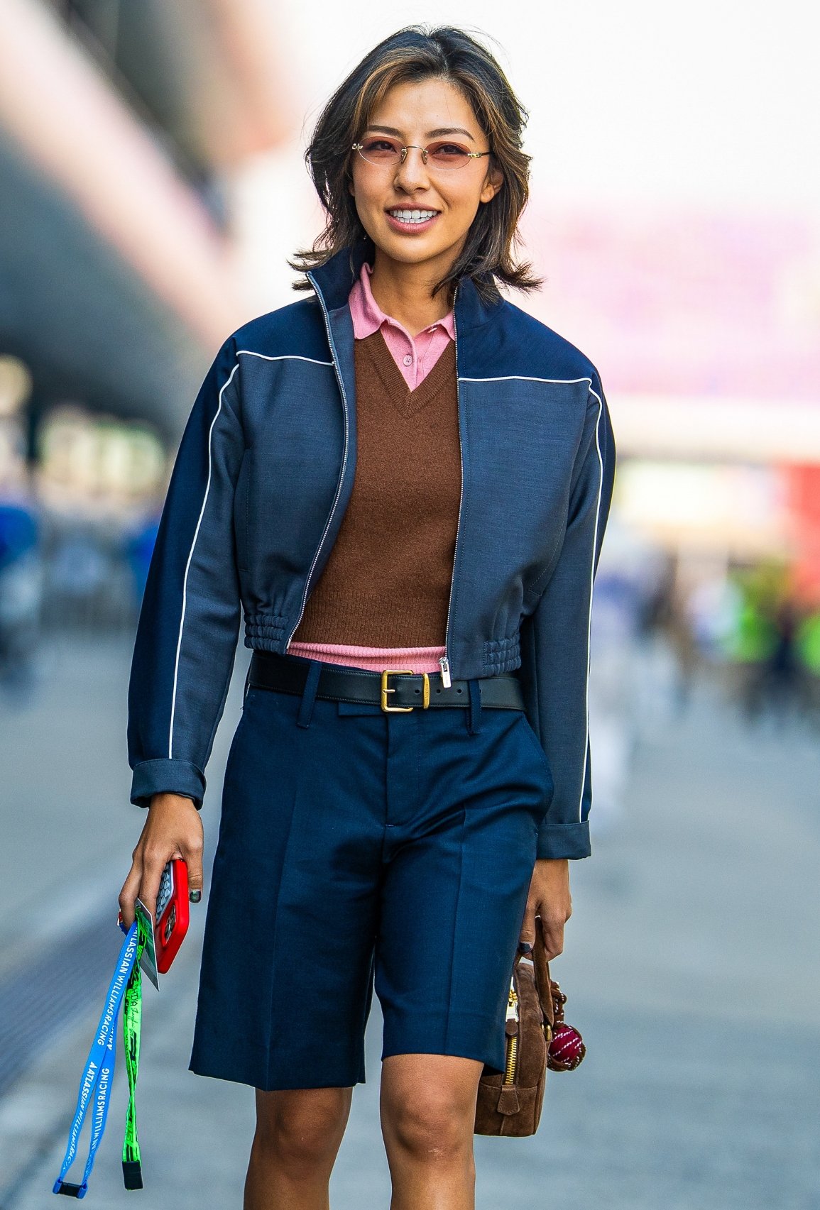 Lily Muni He, partner of Alexander Albon of Thailand and Williams, walks in the paddock during the Sprint/qualifying ahead of the F1 Grand Prix of China at Shanghai International Circuit on March 22, 2025 in Shanghai, China. (Photo by Kym Illman/Getty Images)