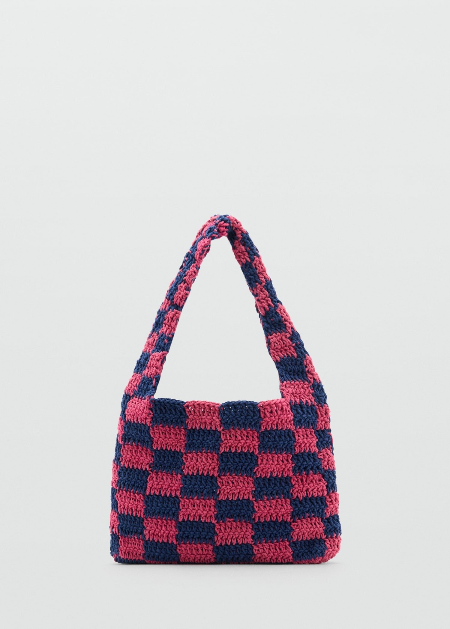 Openwork Crochet Straw Shopper