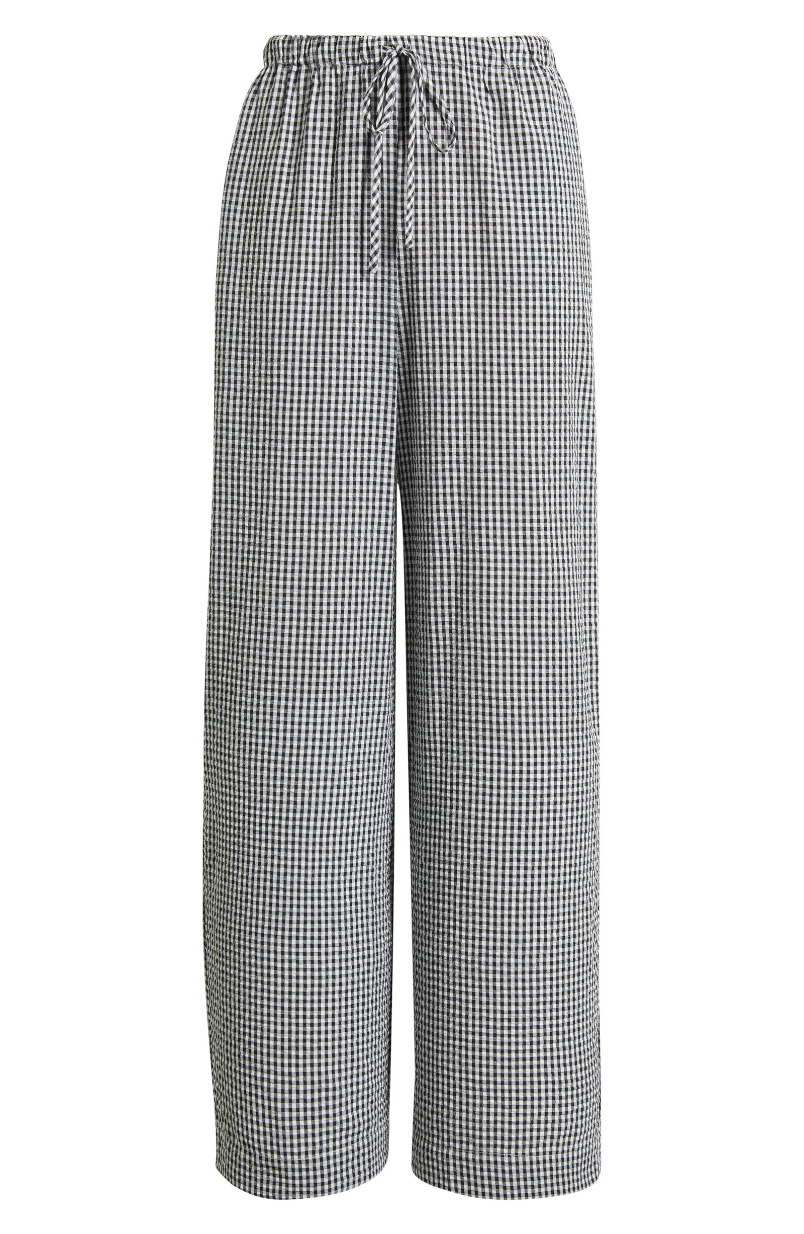 X Styled by Coco! Nina Gingham Seersucker Straight Leg Pants