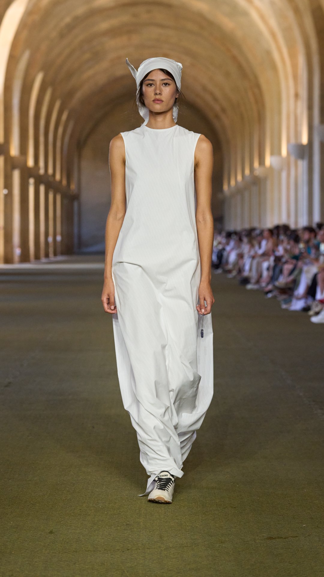 A woman walks the jacquemus show
