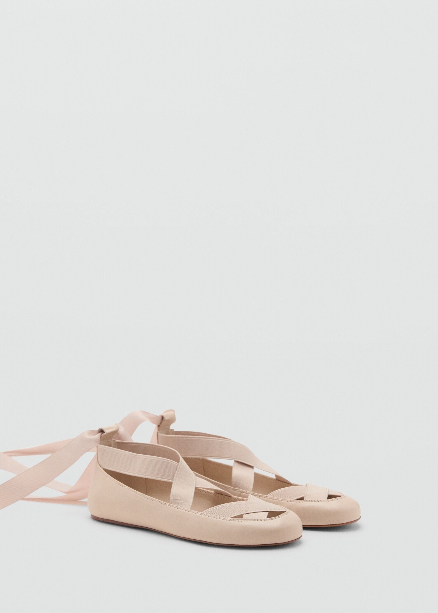 MANGO, Criss-Cross Strap Ballet Flats - Women | Mango Usa