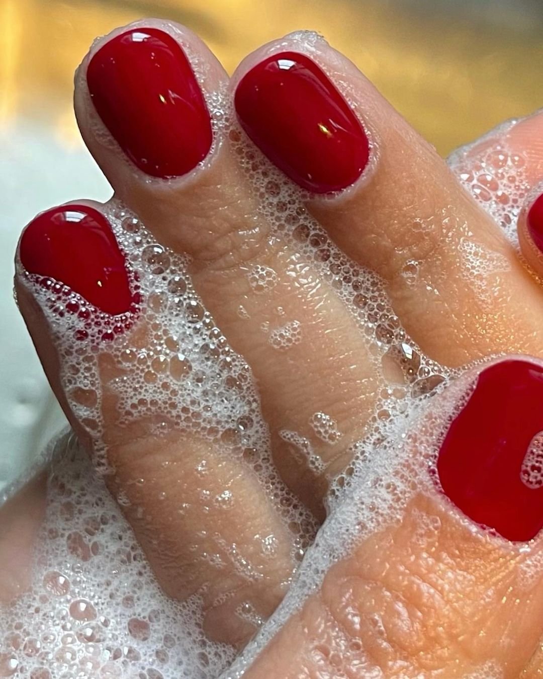 Short red nails
