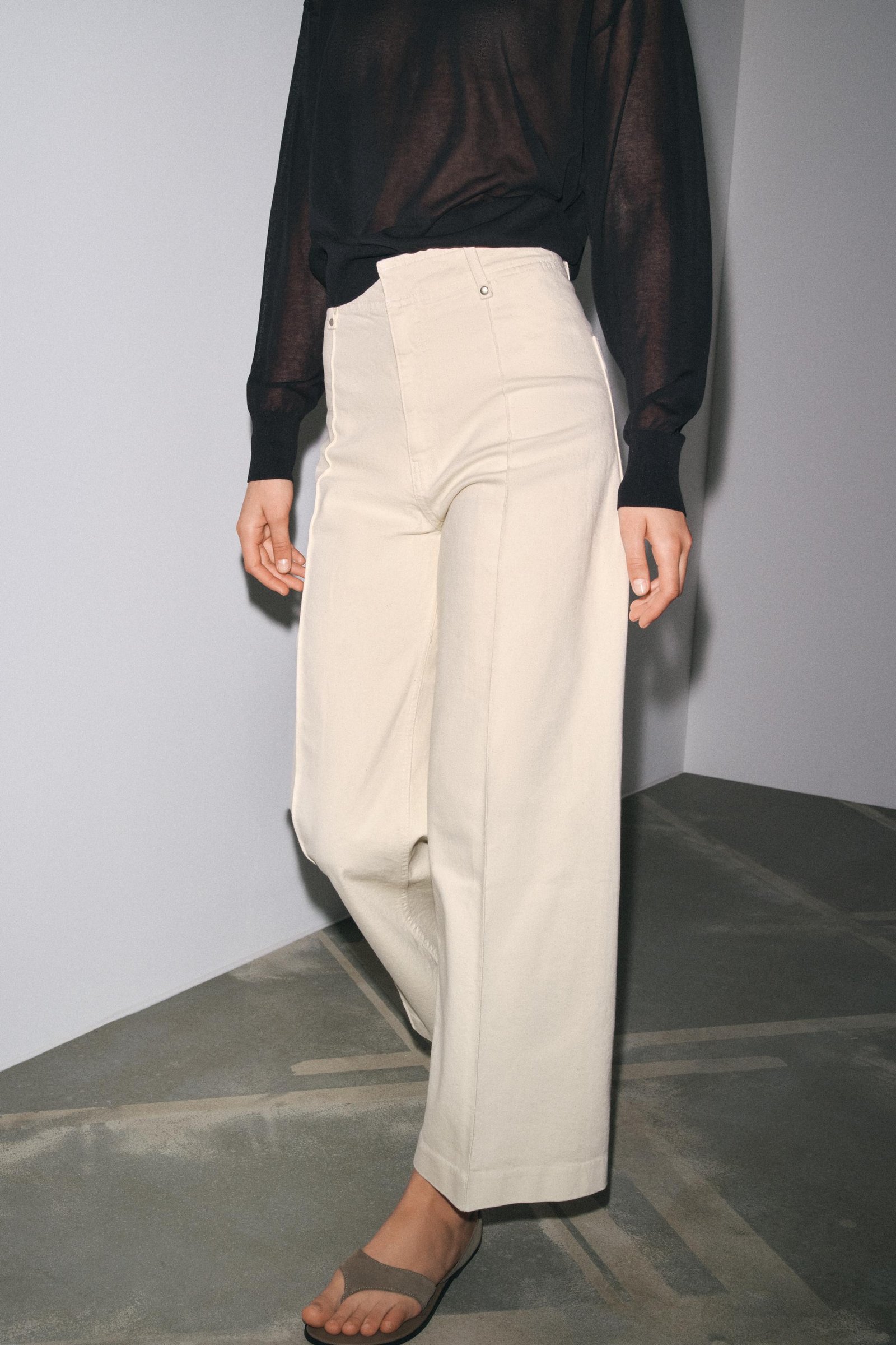 Zw Collection High Waist Wide Leg Jeans