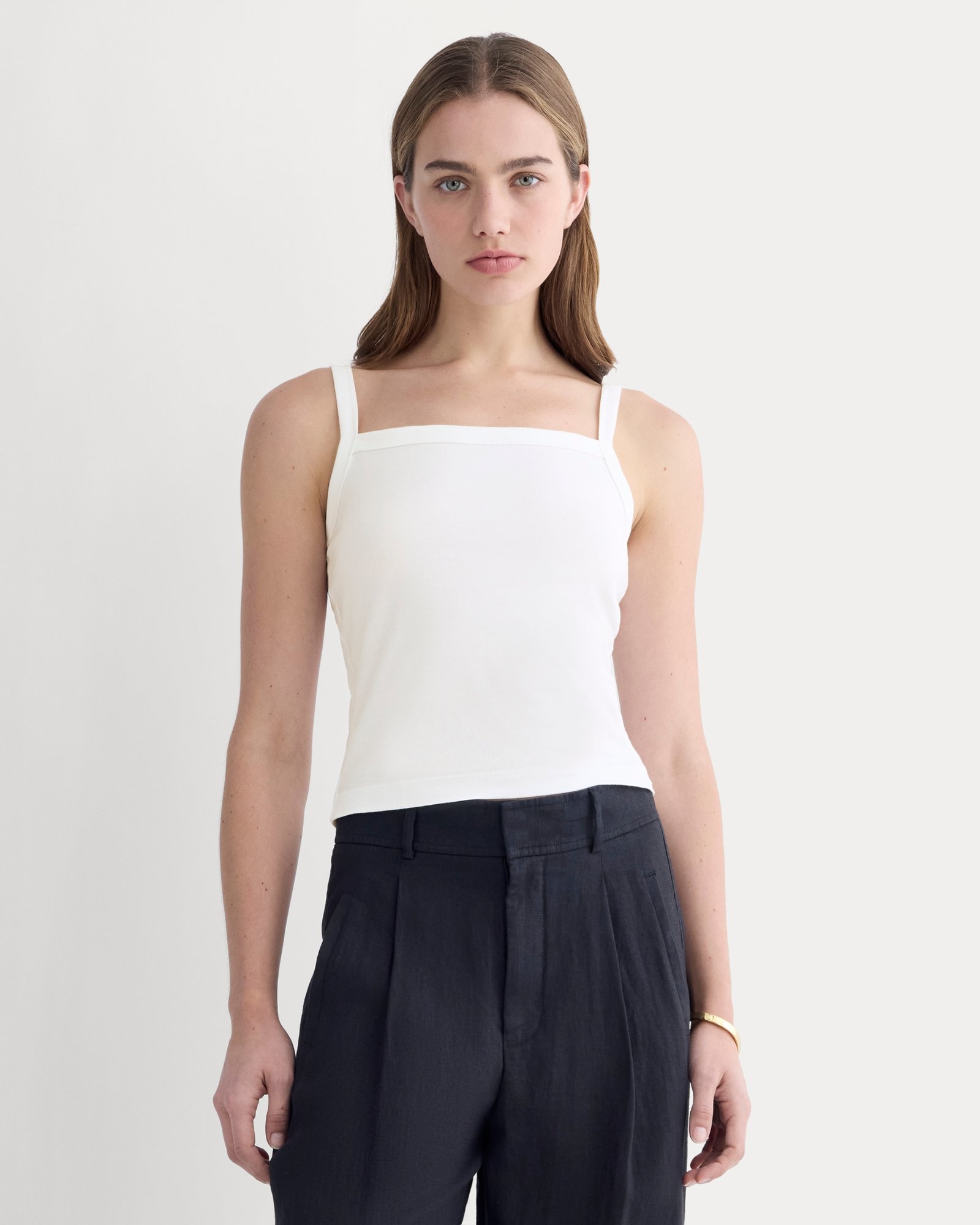 everlane, The Essential Square-Neck Tank