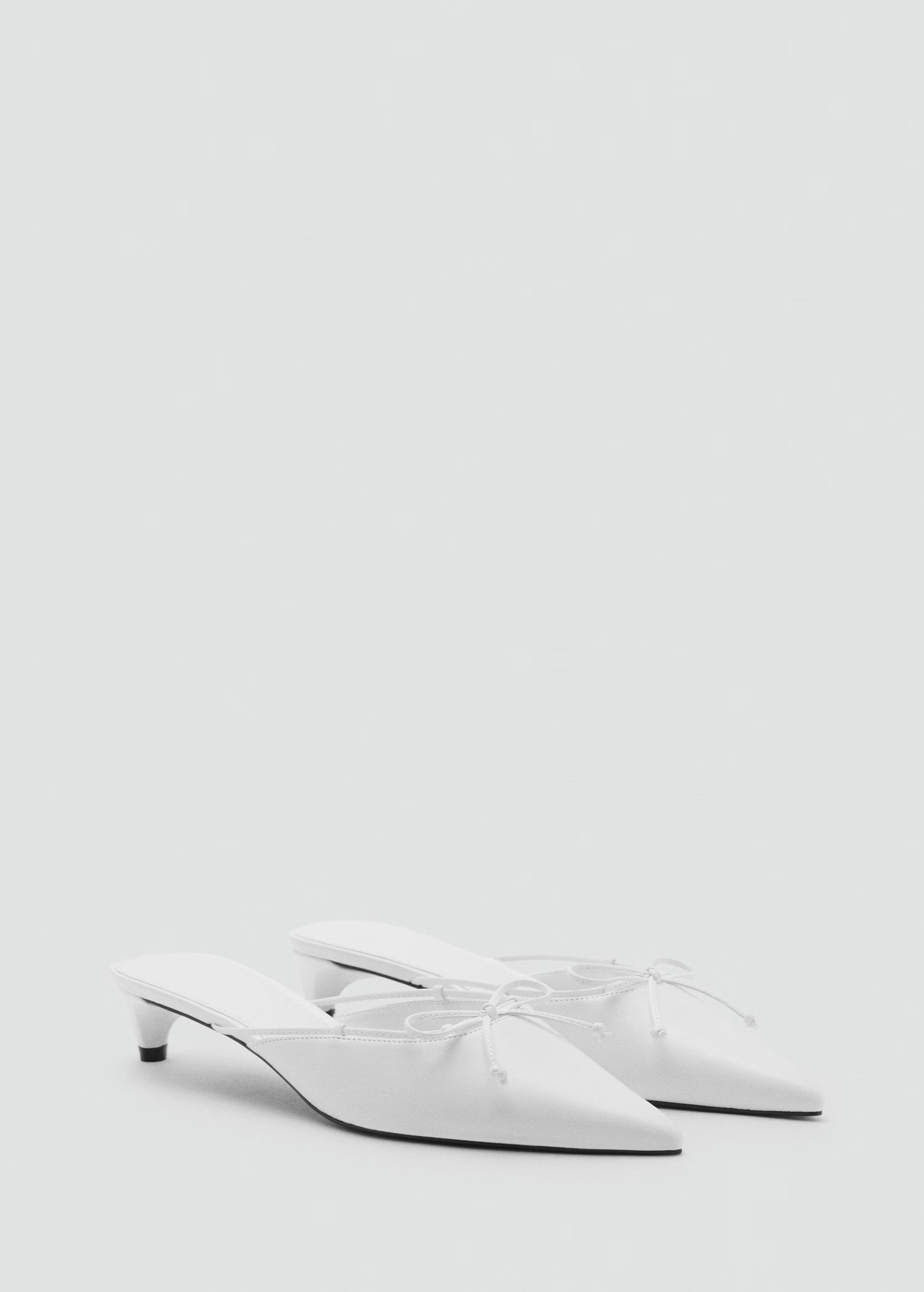 MANGO, Kitten Shoes With Bow Detail