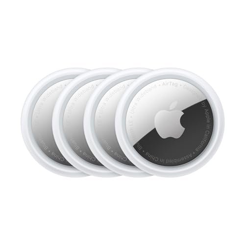 Apple Airtag 4 Pack. Keep Track of and Find Your Keys, Wallet, Luggage, Backpack, and More. Simple One-Tap Set Up With Iphone or Ipad