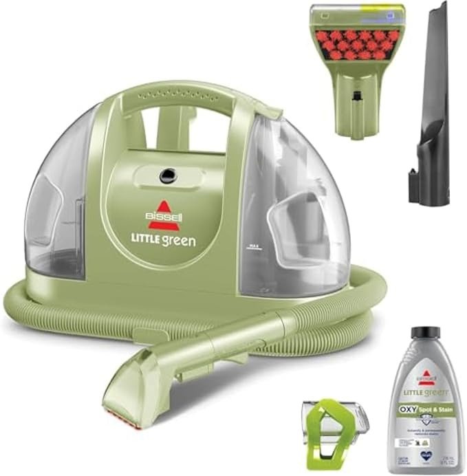 Bissell, Bissell Little Green Multi-Purpose Portable Carpet and Upholstery Cleaner, Car and Auto Detailer, With Exclusive Specialty Tools, Green, 1400b