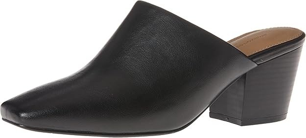 Amazon Essentials Women's Square Toe Mule, Black, 6