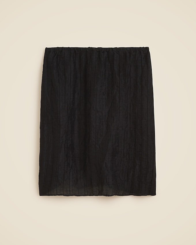Textured Linen-Blend Skirt