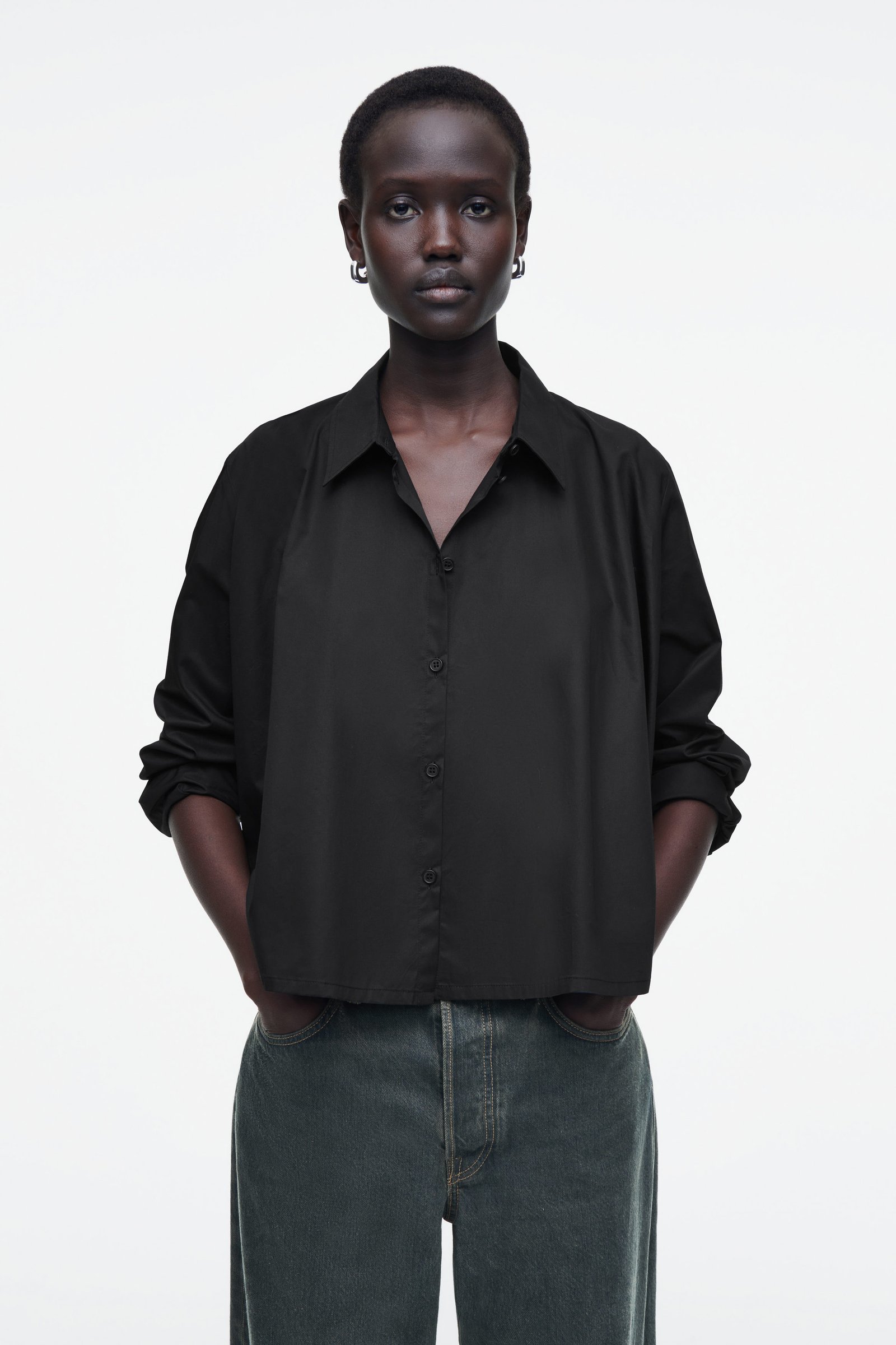 Relaxed Flared Cotton Shirt