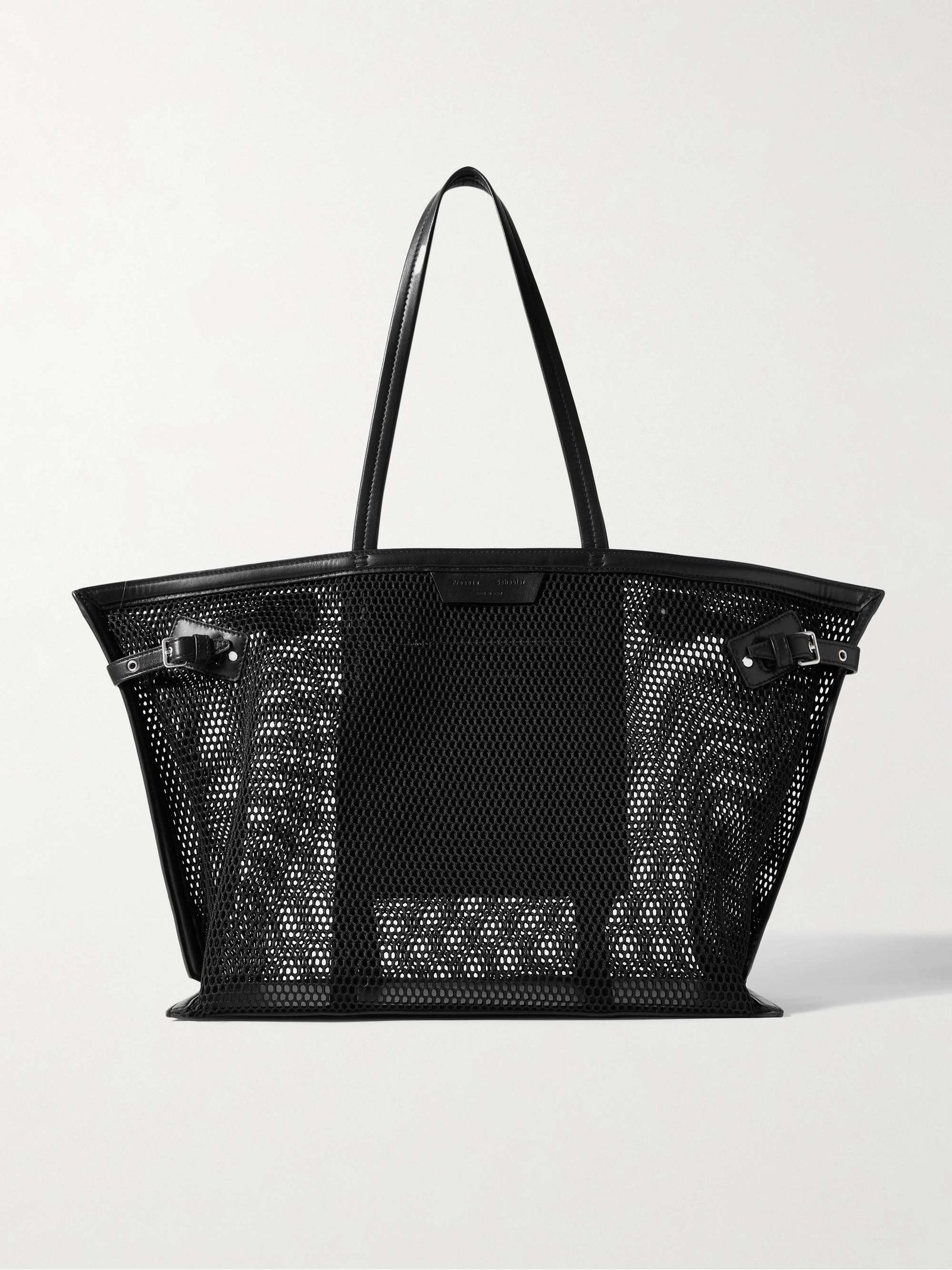 Days Leather-Trimmed Mesh Tote