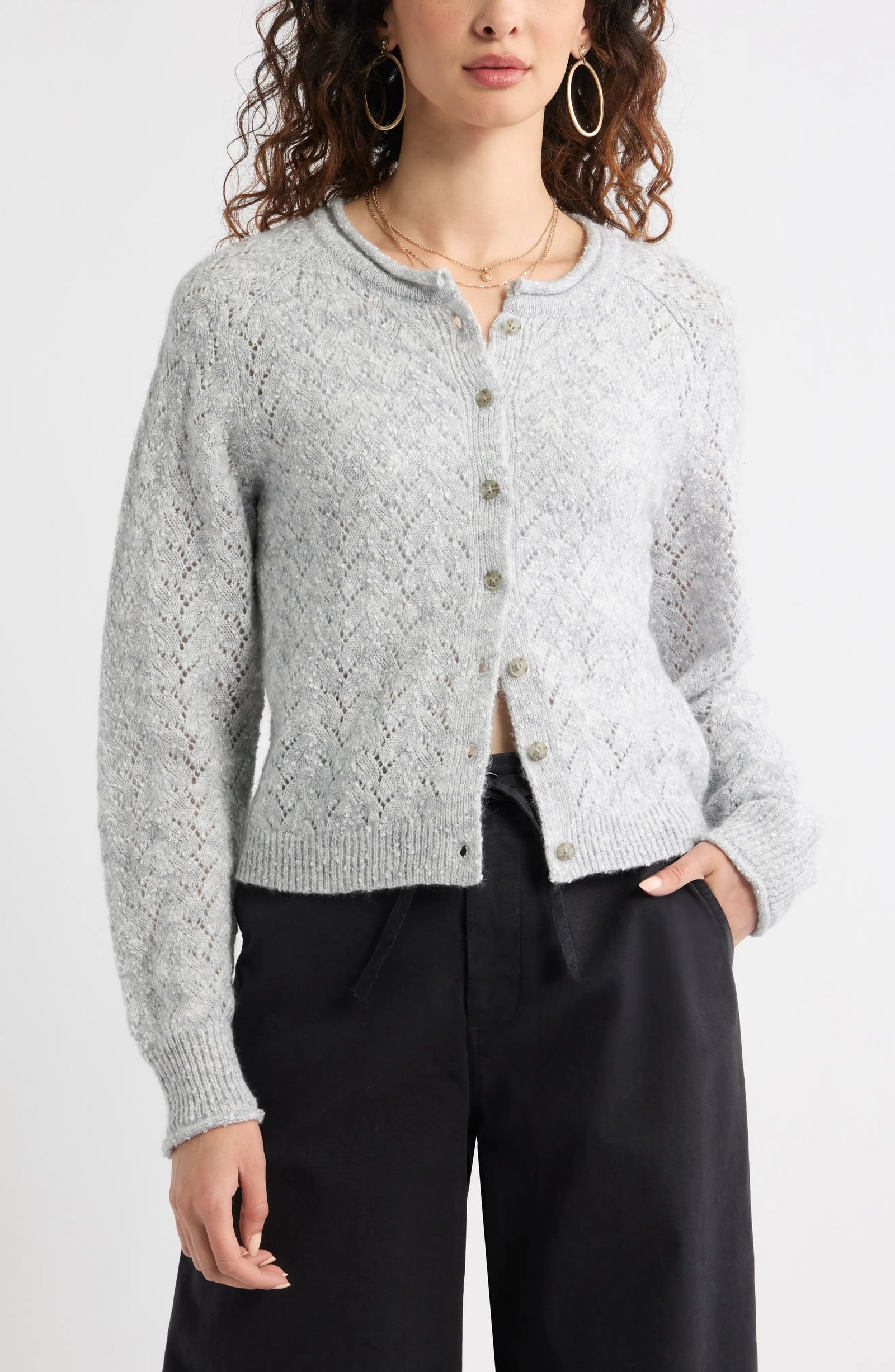 Treasure & Bond, Nep Pointelle Cardigan