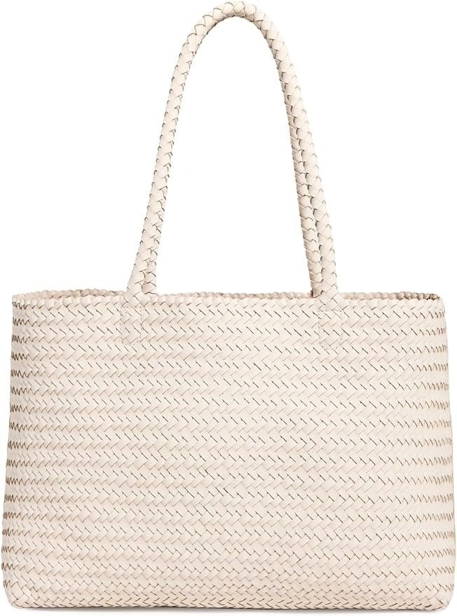 Madewell, Madewell Women's Transport Early Weekender Woven Tote, Alabaster, Off White, One Size