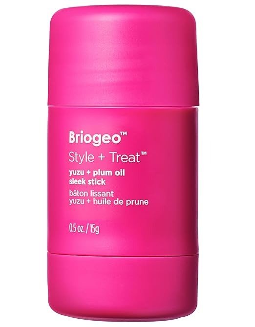 Briogeo, Briogeo Style + Treat Yuzu + Plum Oil Sleek Stick, Vegan Wax Hair Stick, Non-Greasy, Travel-Friendly, Tames Flyaways, Styling Stick for All Hair Types, Vegan, Cruelty-Free, 0.5 Oz