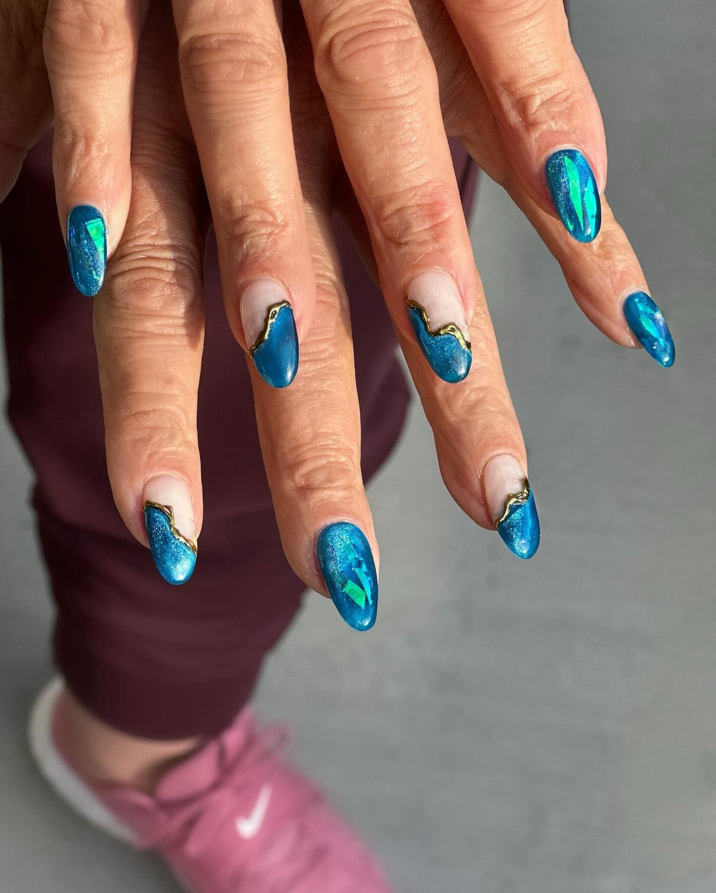 Pool water nails.
