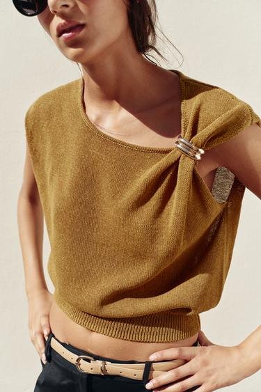 Knit Trim Top
