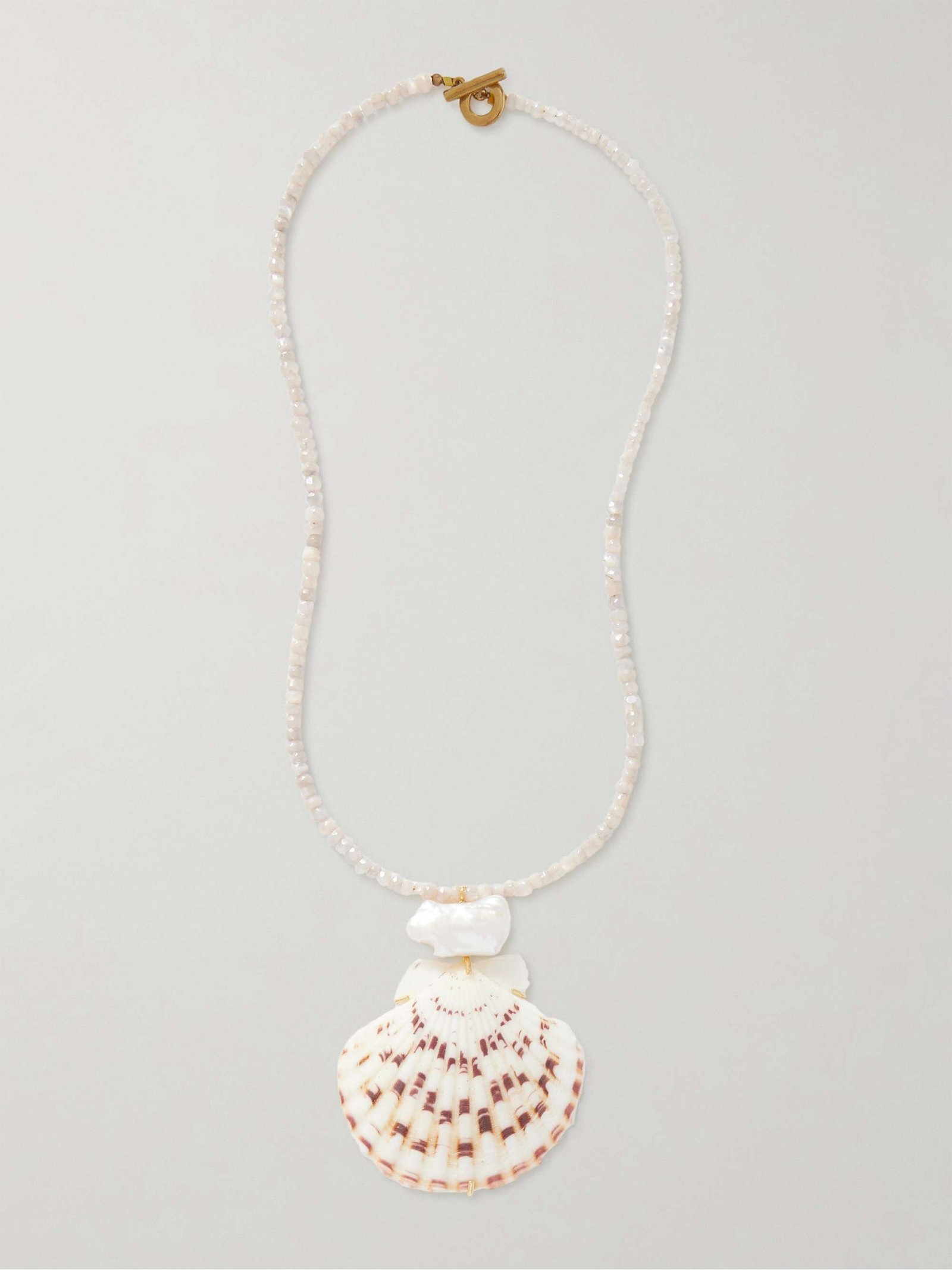 Paradis Gold-Plated, Quartz, Pearl and Shell Necklace