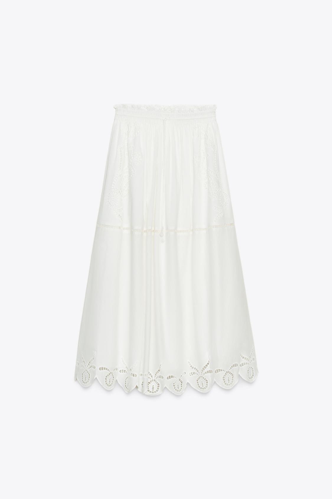 Zw Collection Embroidered Long Skirt