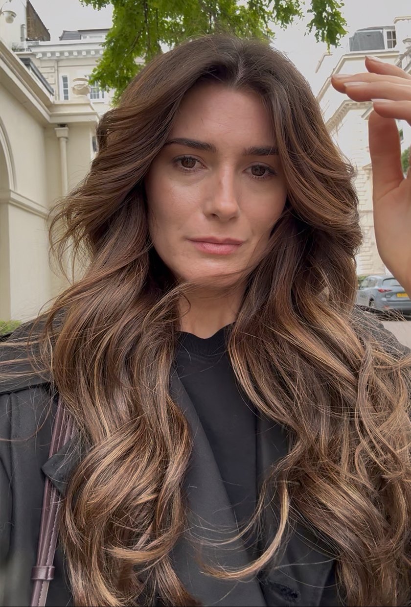 Eleanor's hair after having raffia bronde balayage hair colour