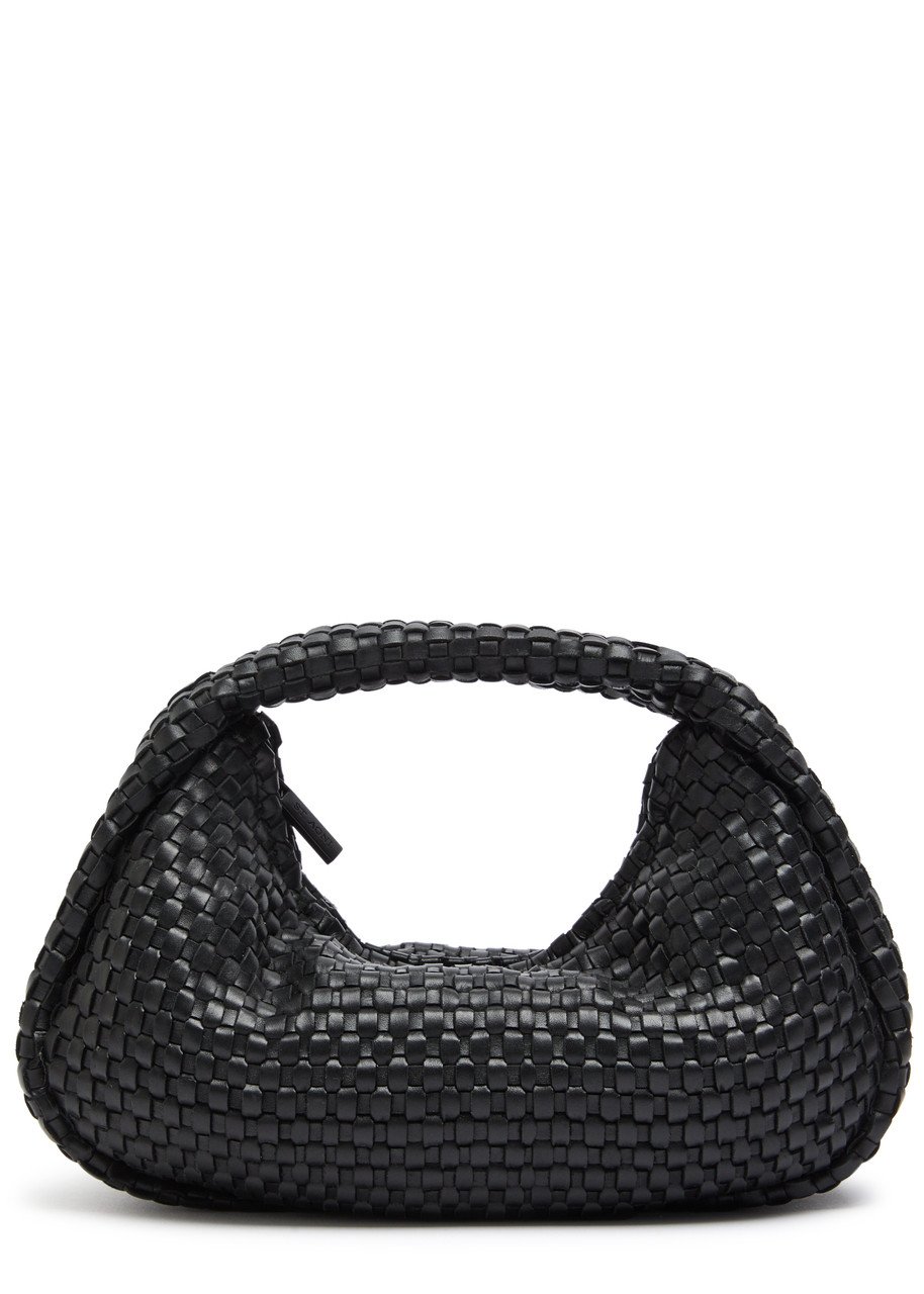Latice Weave Mini Bon Bon Leather Shoulder Bag