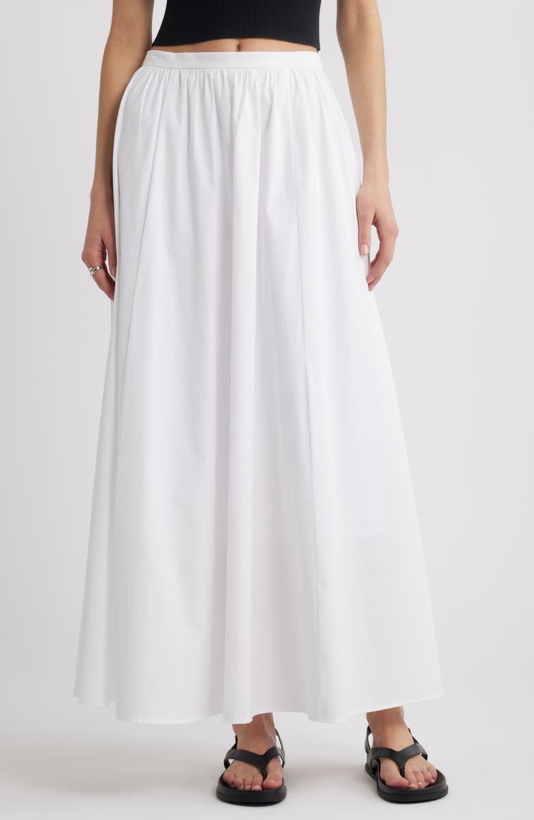 Lace Inset Strapless Cotton & Linen Top