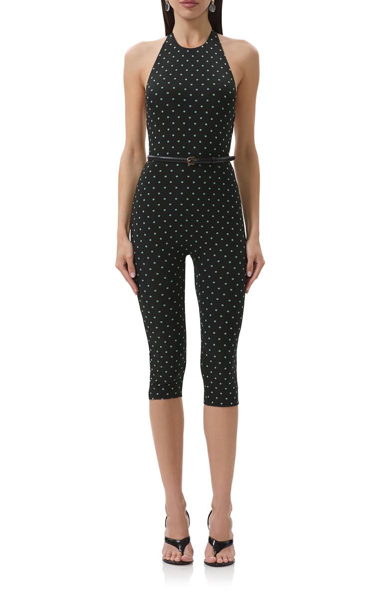 Lucia Printed Halter Capri Jumpsuit
