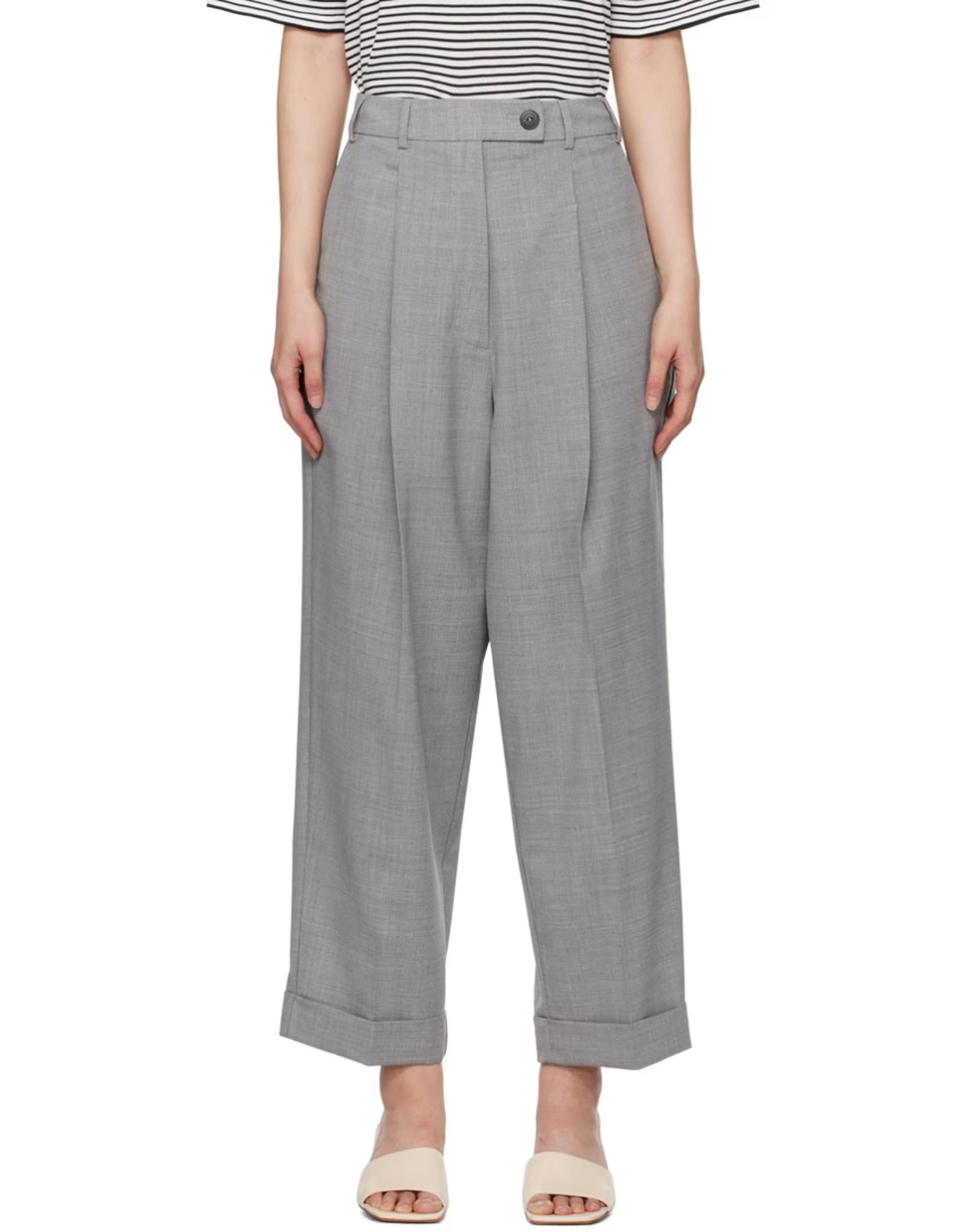 Cordera, Gray Tailoring Masculine Trousers