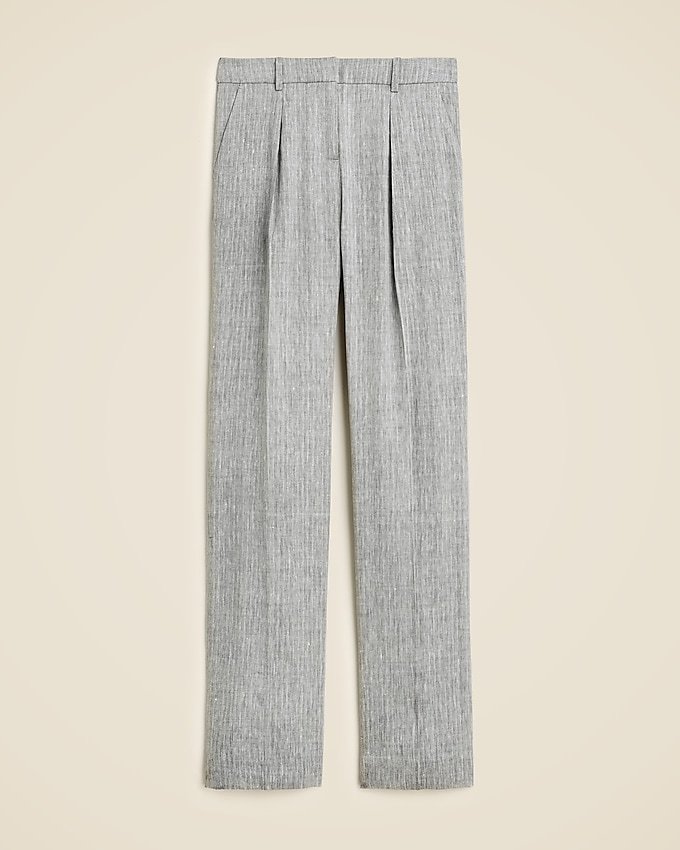 Portia Pant in Herringbone Linen Blend