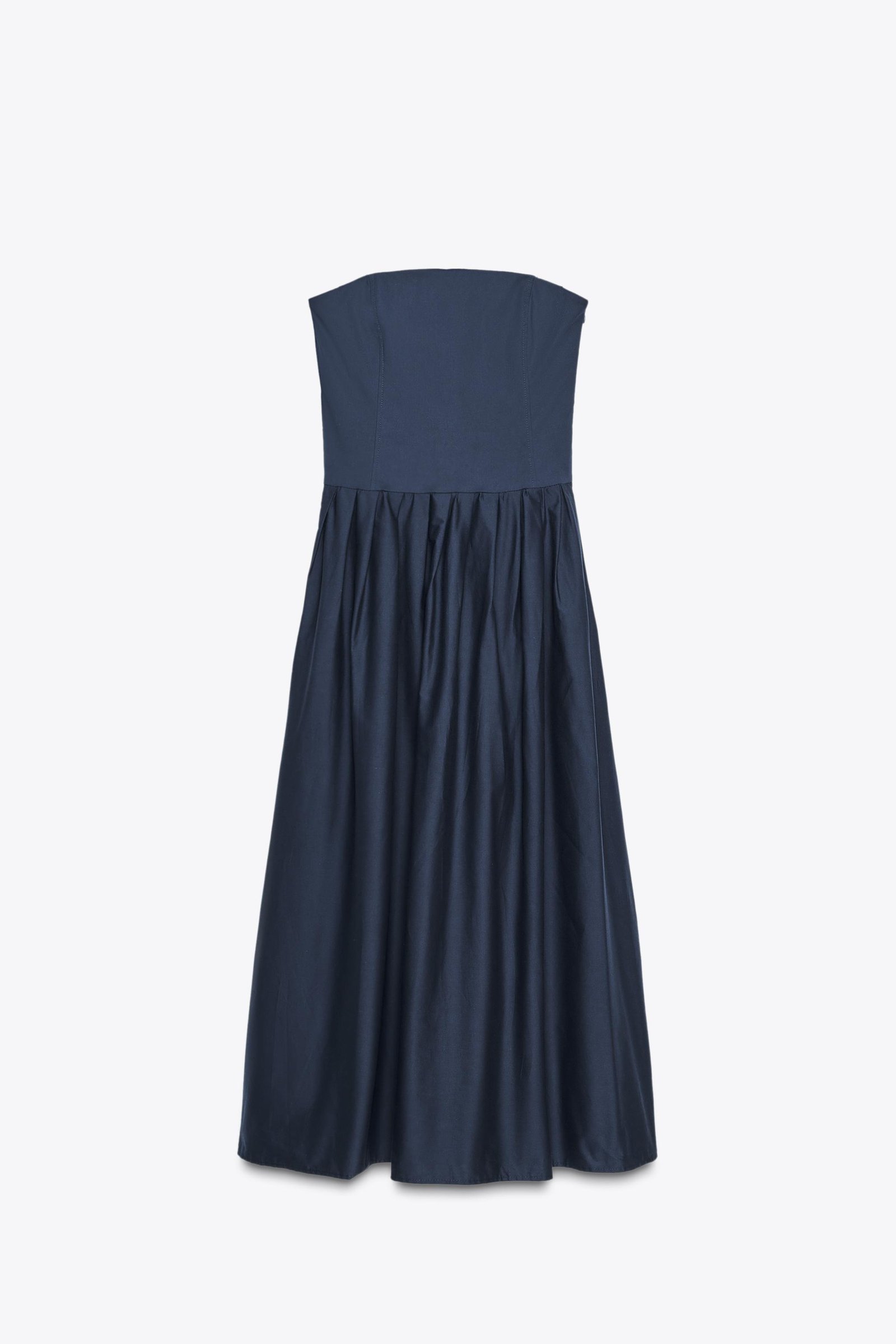 Strapless Poplin Dress