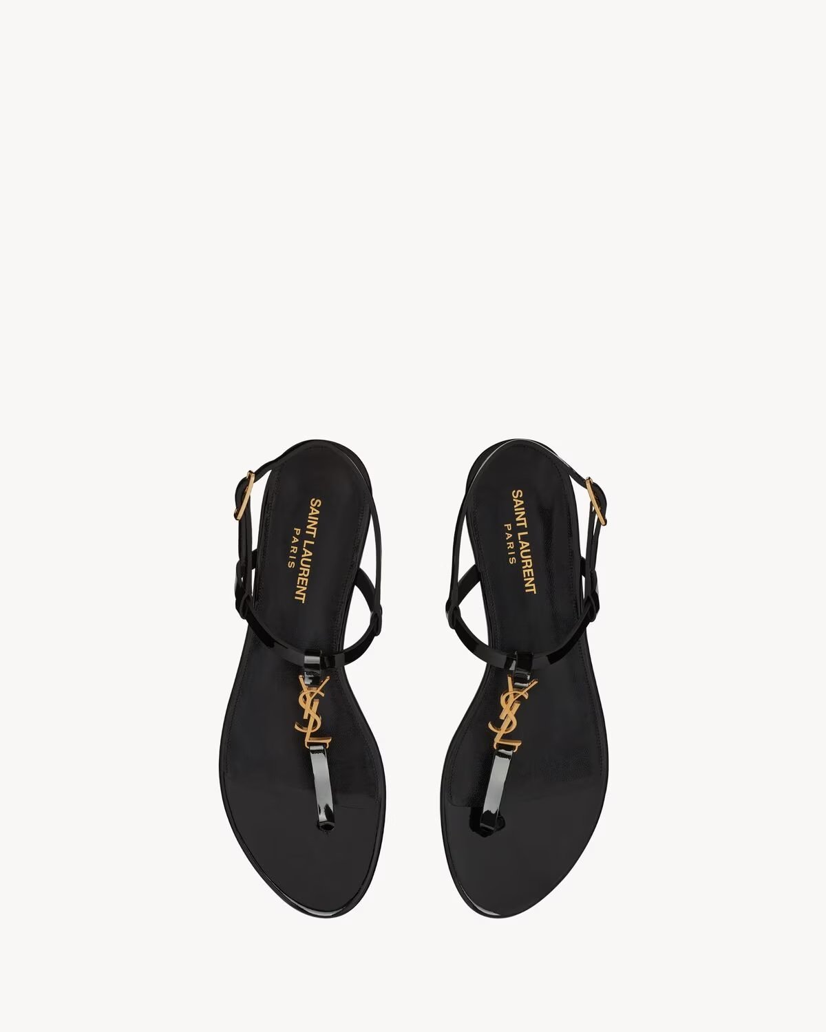 Saint Laurent, Cassandra Sandals in Patent Leather