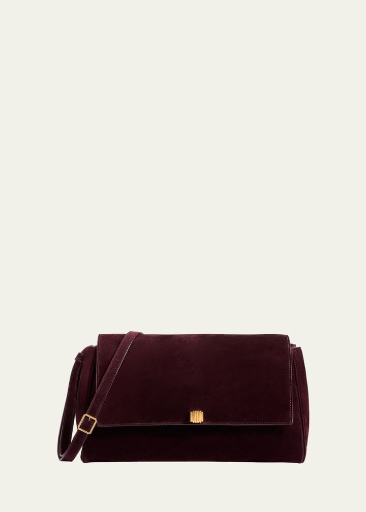 Audrey Flap Suede Crossbody Bag