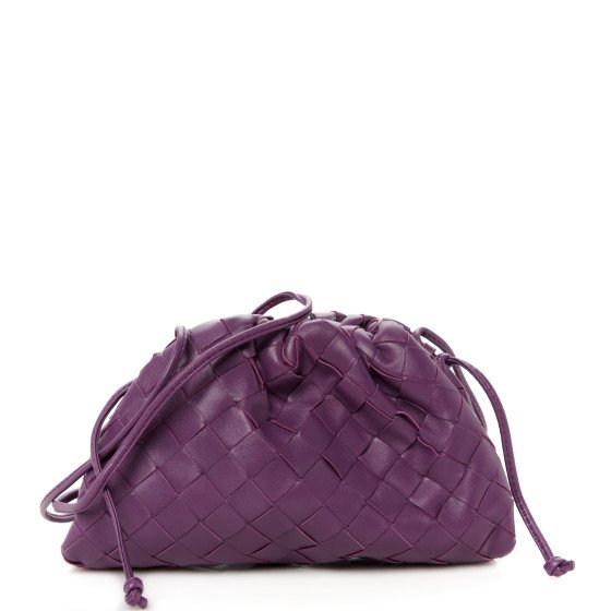Bottega Veneta Nappa Intrecciato the Mini Pouch Eggplant