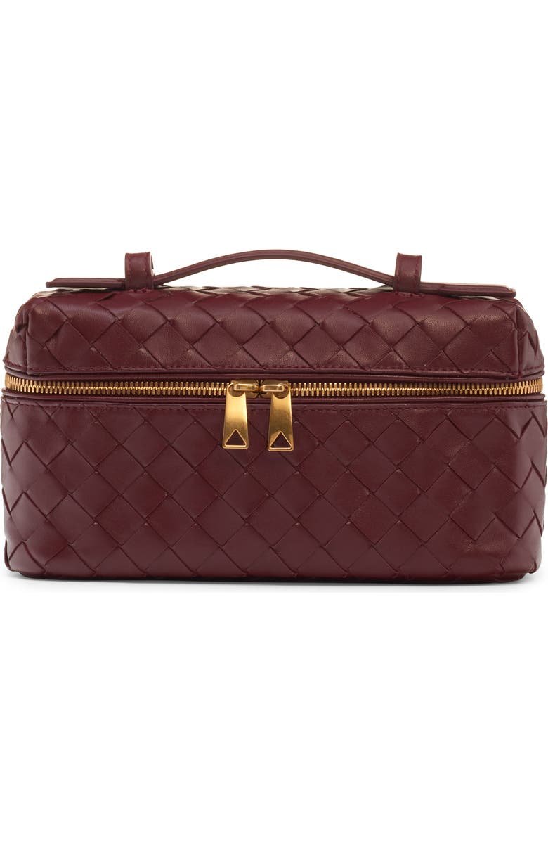 Intrecciato Leather Convertible Vanity Case
