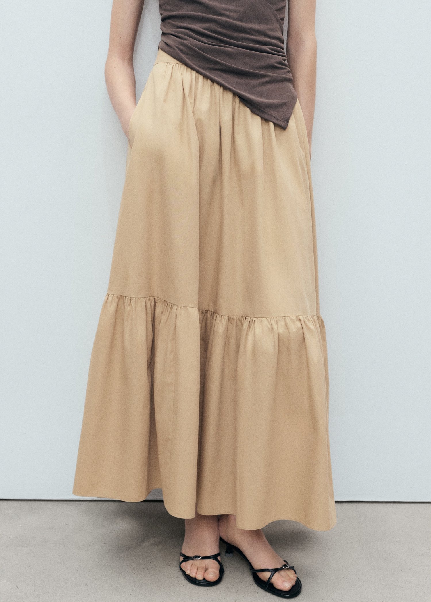 Long Cotton A-Line Skirt - Women | Mango United Kingdom