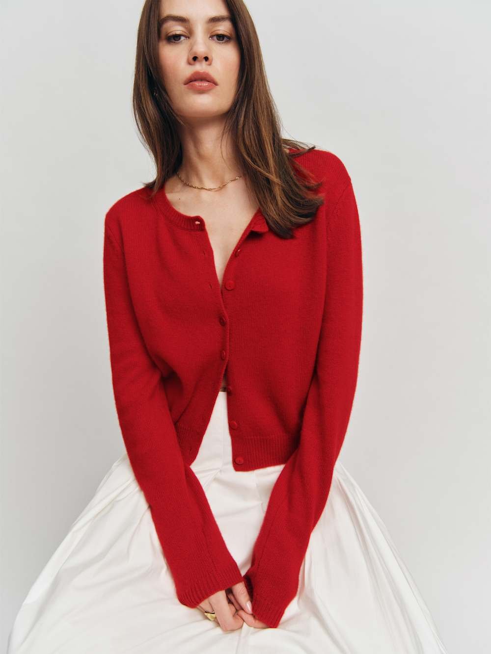 Clara Cashmere Crew Cardigan