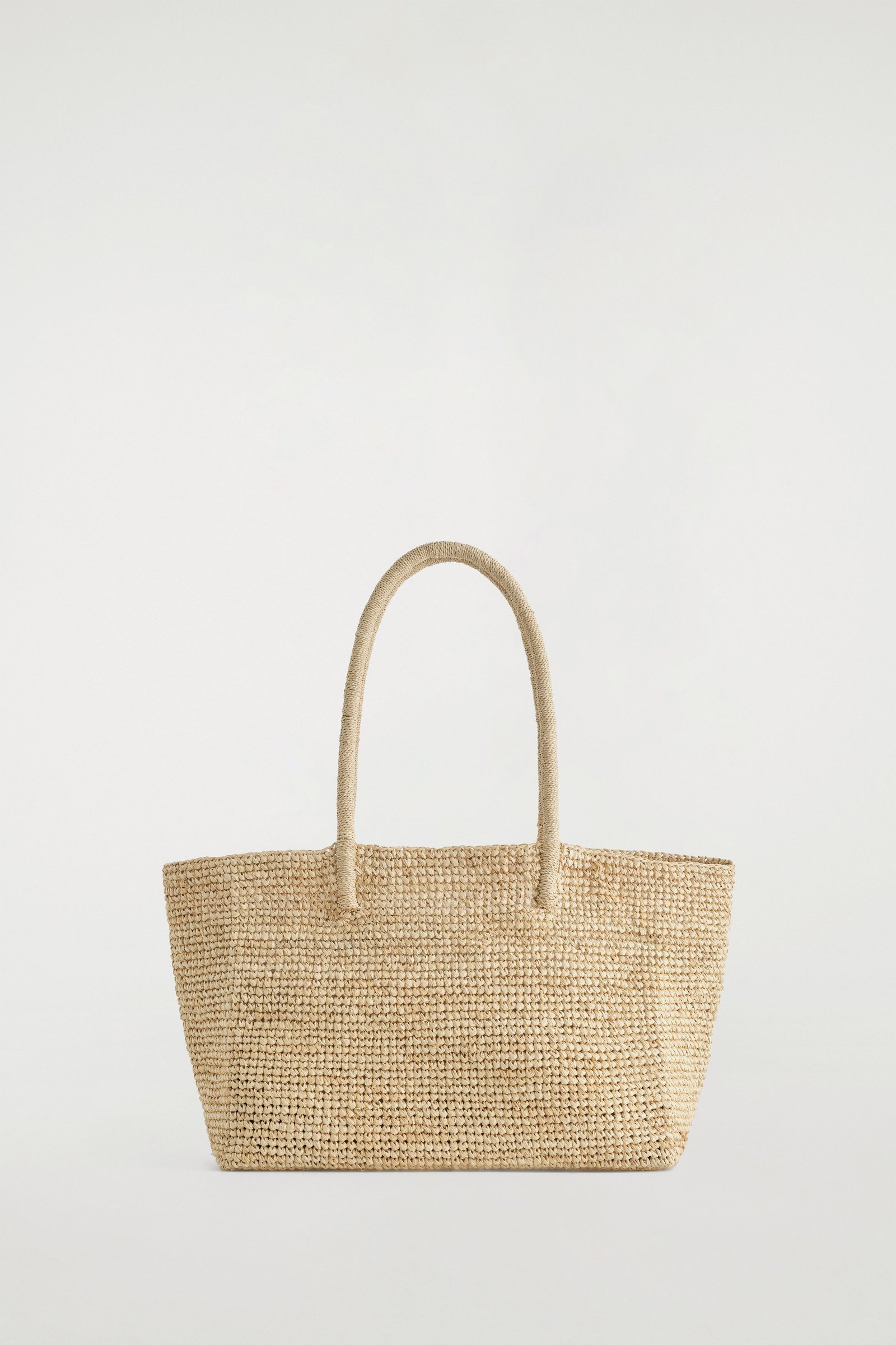 Hand-Woven Tote Bag - Raffia