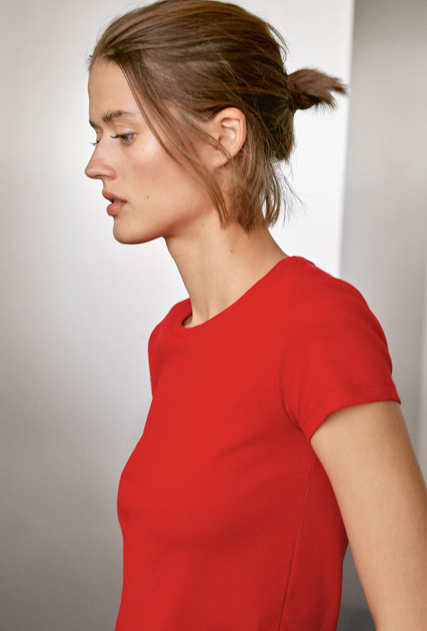 An image of a red top from Massimo Dutti.