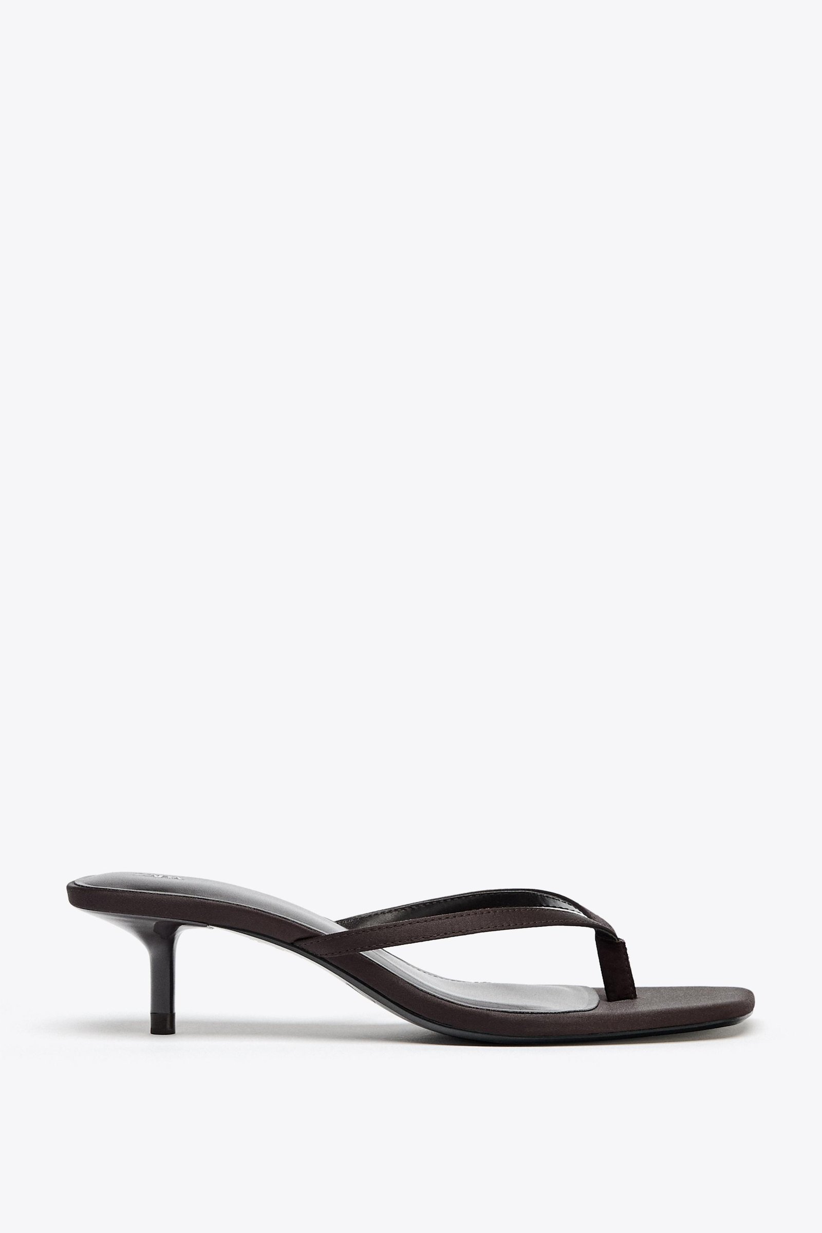 Satin Kitten-Heel Sandals