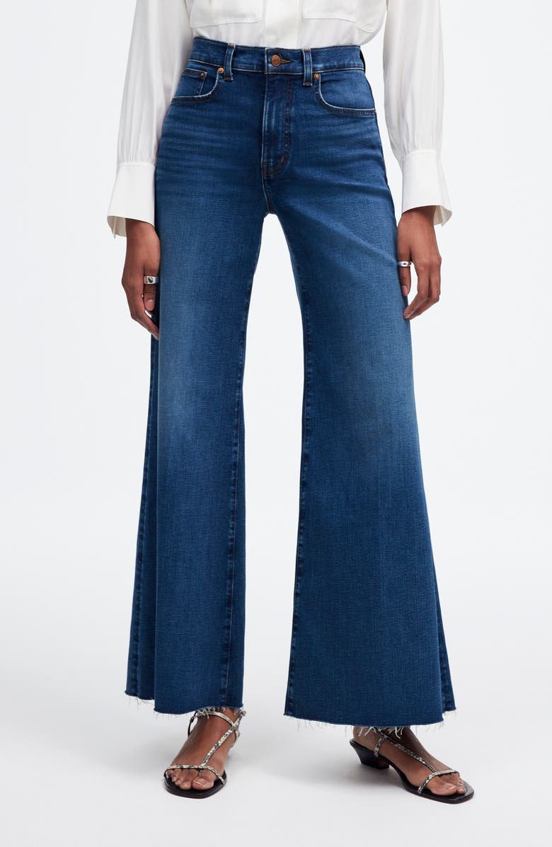 High Waist Crop Wide Leg Jeans
