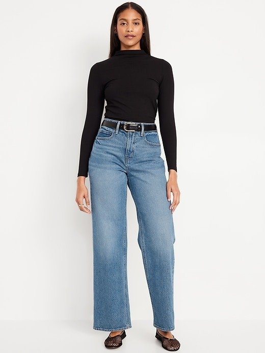 Old Navy , Curvy Extra High-Waisted Sky-Hi Wide-Leg Jeans