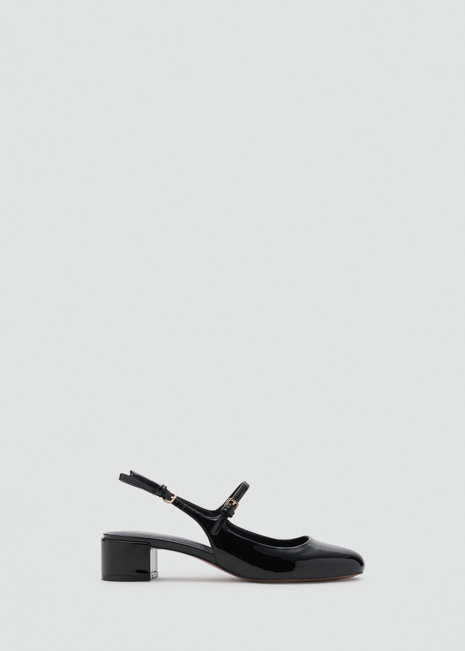 Patent Leather-Effect Block-Heel Shoes - Women | Mango United Kingdom