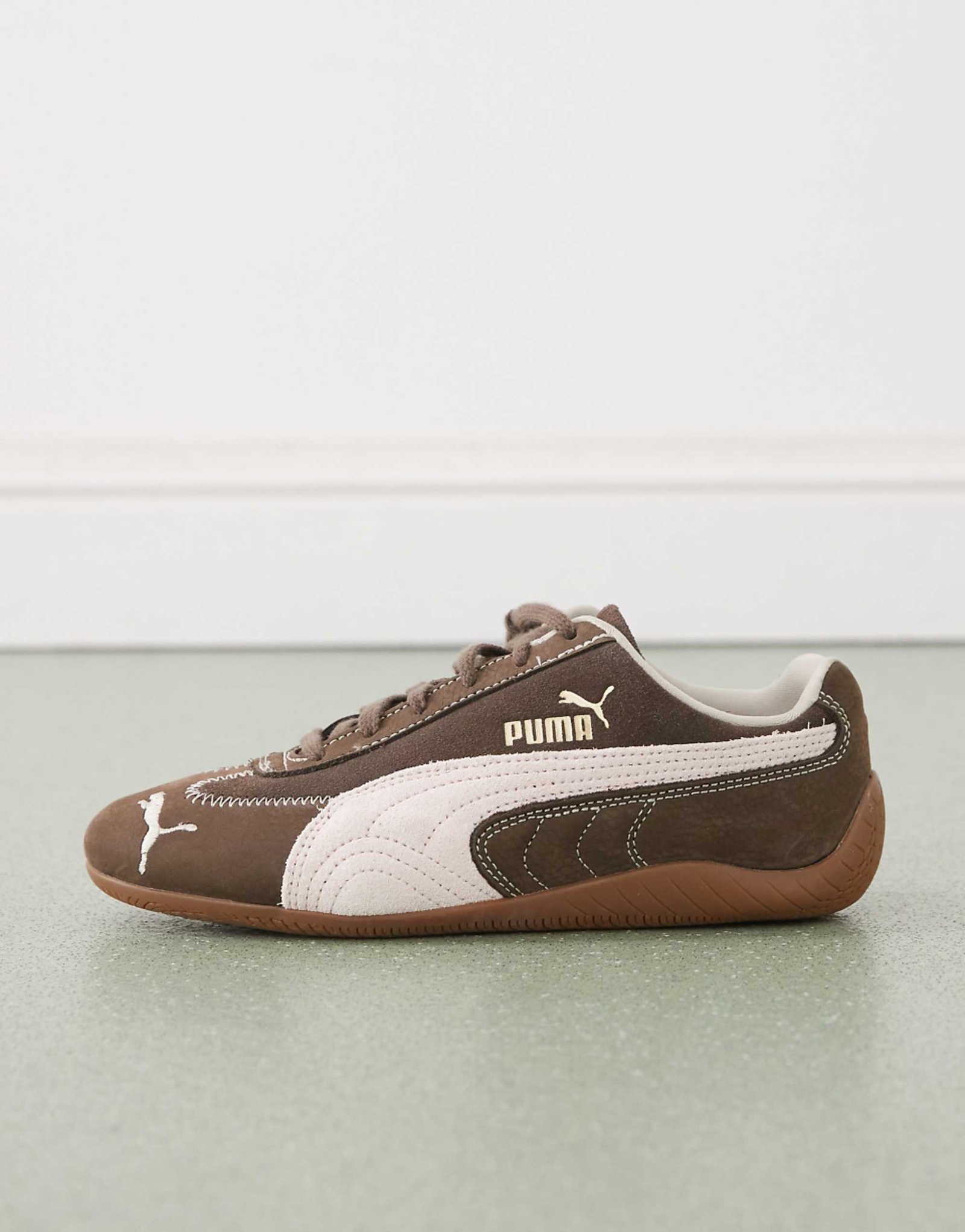Puma Speedcat Wine Club Trainers in Brown and Light Pink