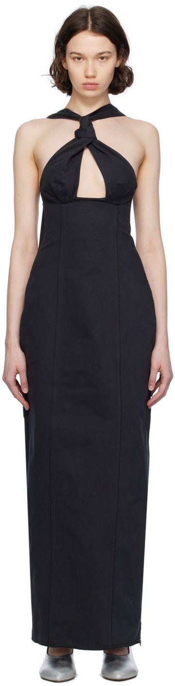 Ssense Exclusive Black Tie Maxi Dress