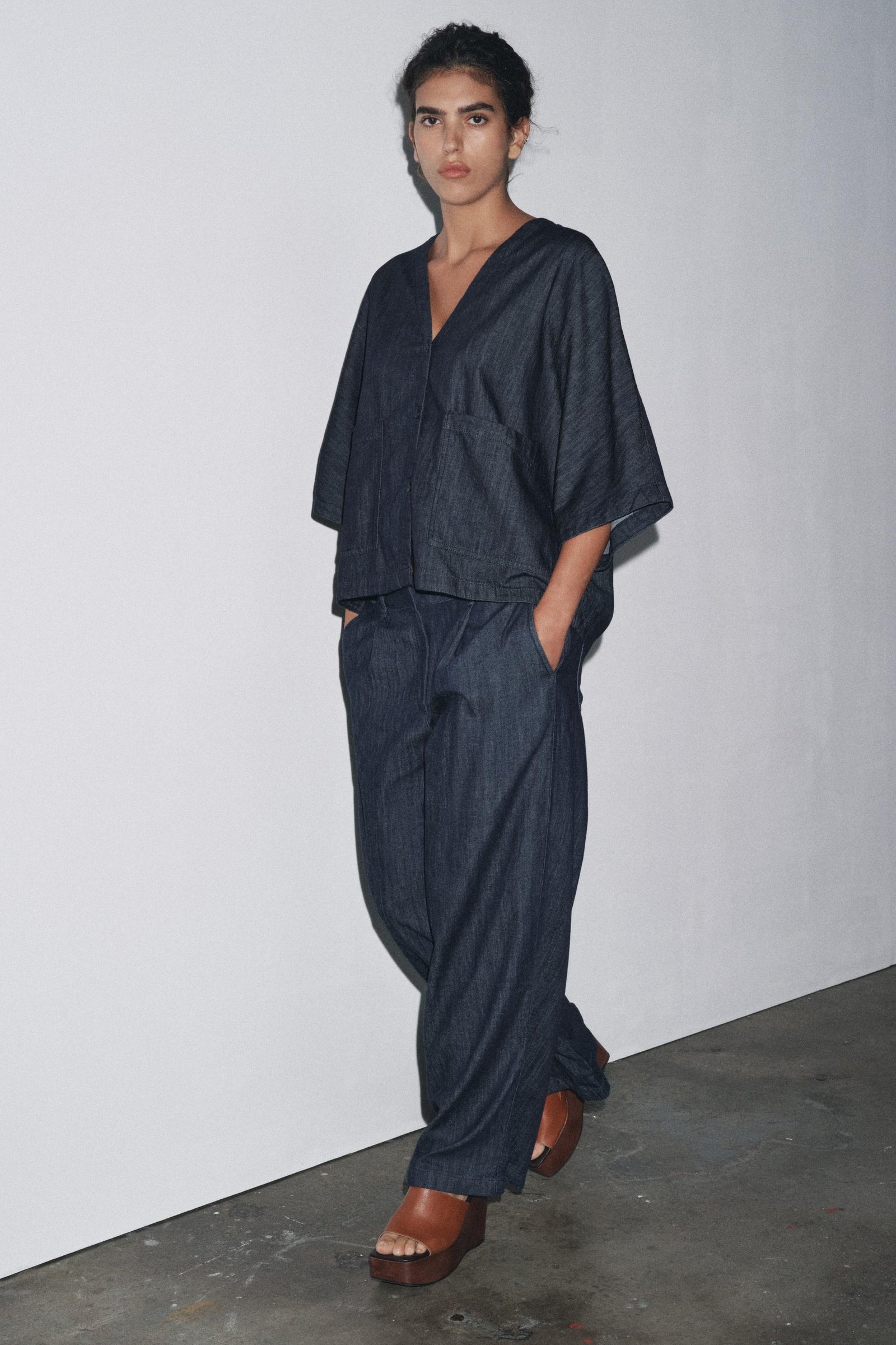 Zara Woman Collection Relaxed Denim Shirt