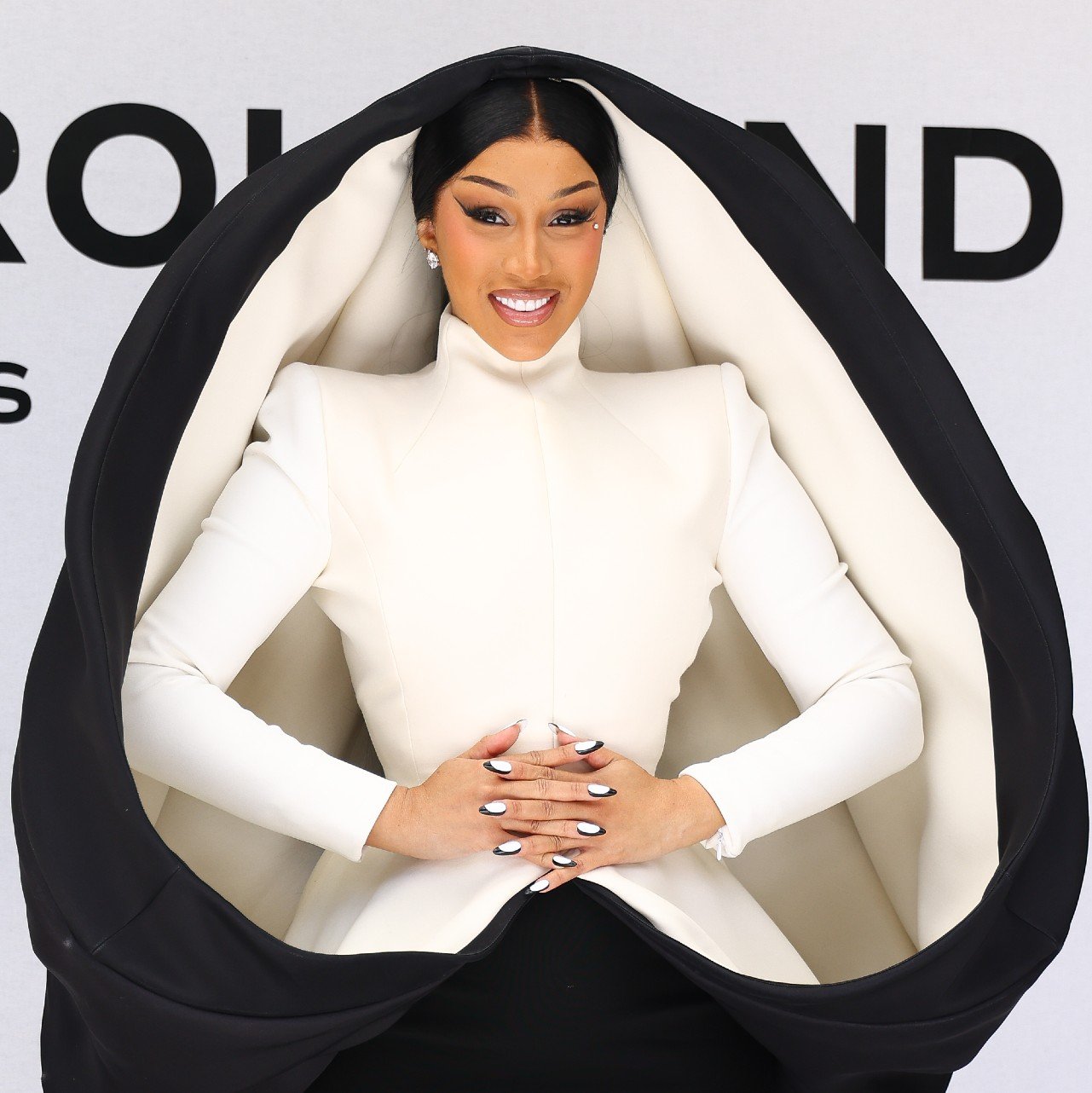 Cardi B attends the Stéphane Rolland Haute Couture Fall/Winter 2025/2026 show as part of Paris Fashion Week on July 08, 2025 in Paris, France.