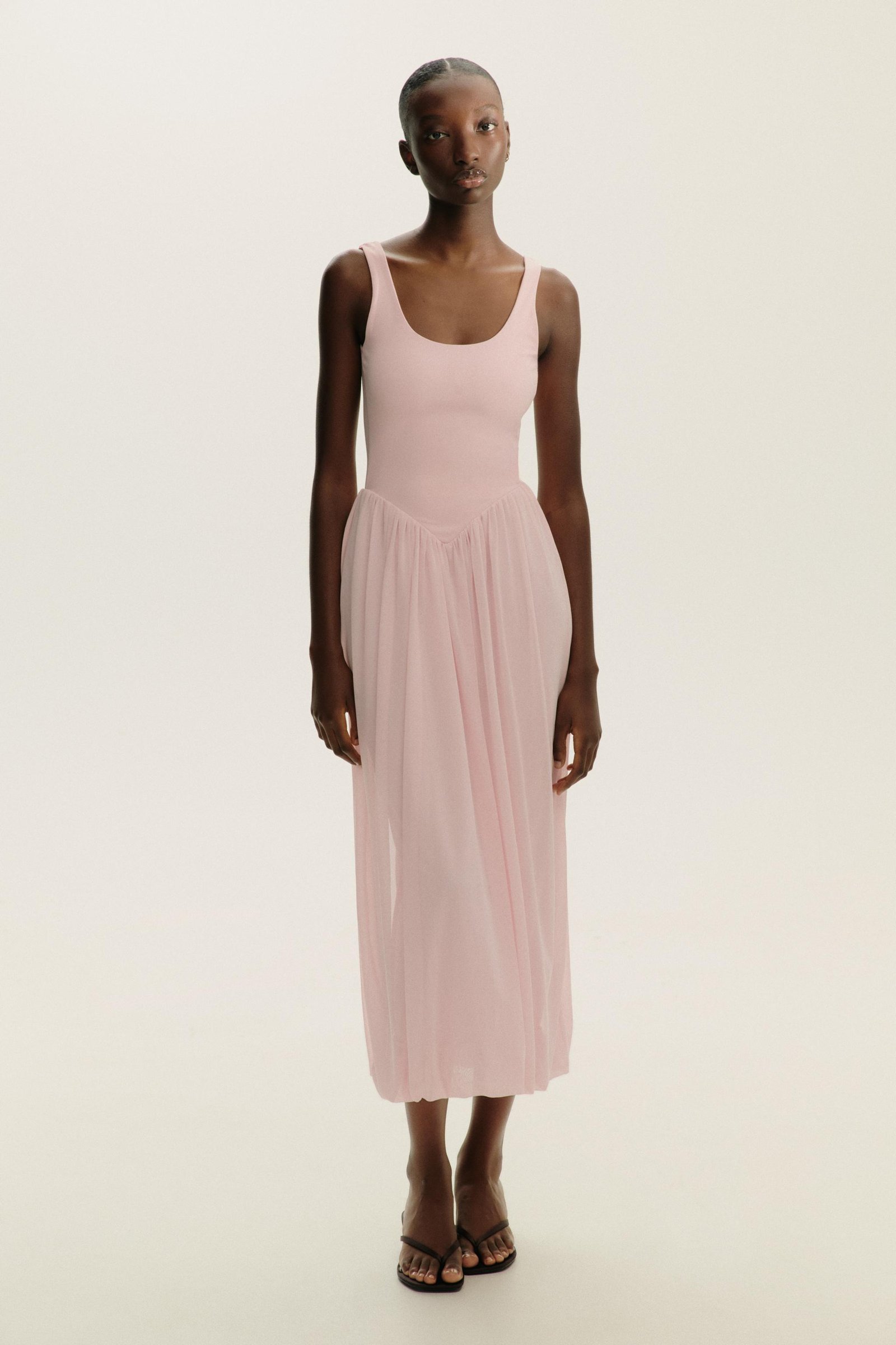 Contrast Tulle Dress