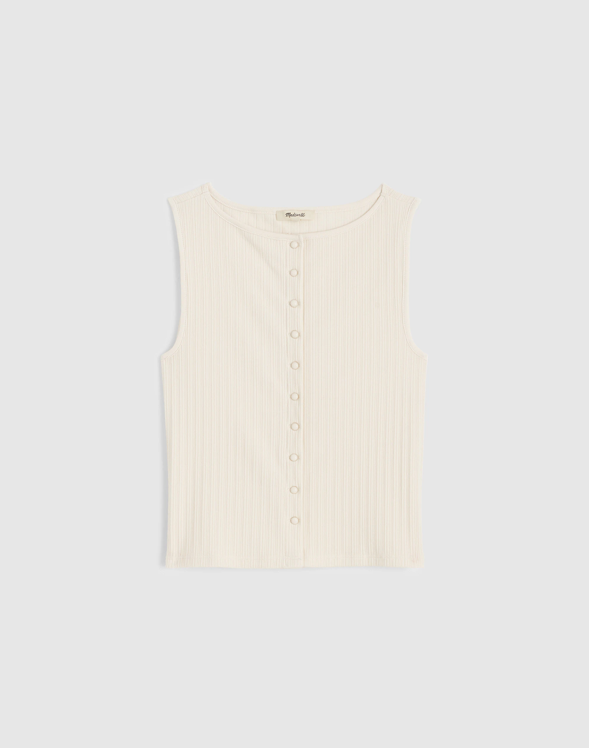 Ribbed Crewneck Vest Tank