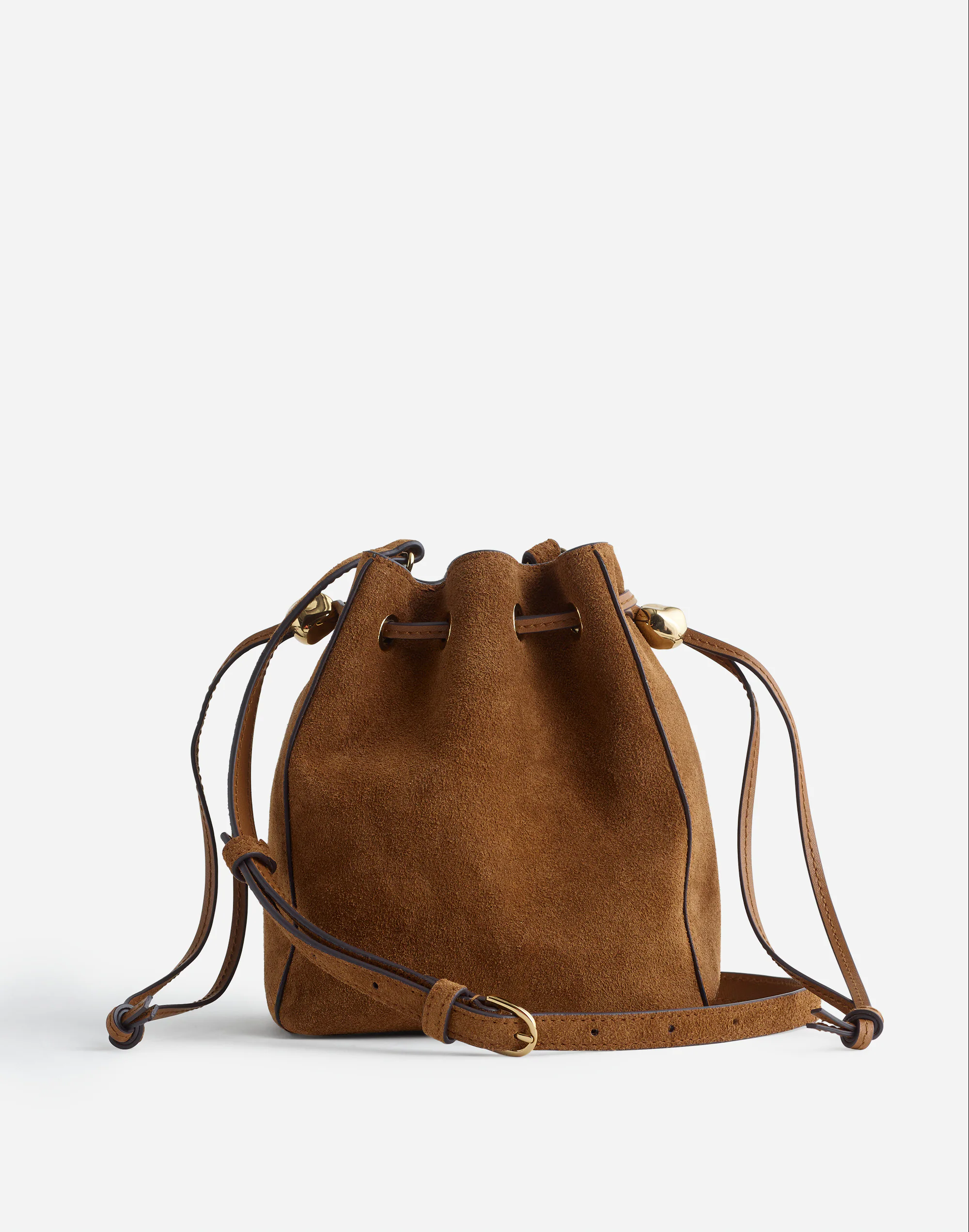 The Mini Drawstring Crossbody Bucket Bag